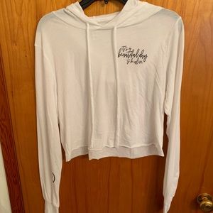 NEW- Whitney Simmons Lightweight Cropped Hoodie